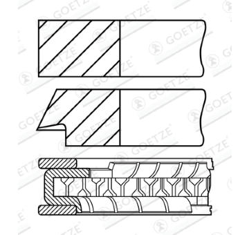 Sada piestnych krúżkov GOETZE ENGINE 08-107607-10