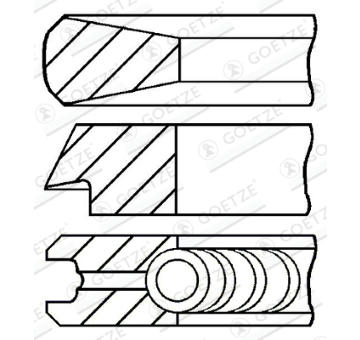 Sada pistnich krouzku GOETZE ENGINE 08-108200-00