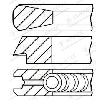 Sada pístních kroužků GOETZE ENGINE 08-108208-00
