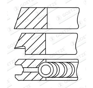 Sada pístních kroužků GOETZE ENGINE 08-109400-30