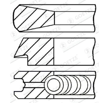 Sada pistnich krouzku GOETZE ENGINE 08-114400-45