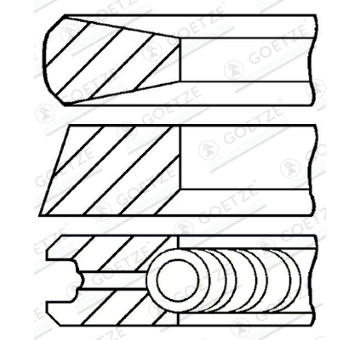 Sada pistnich krouzku GOETZE ENGINE 08-114708-00