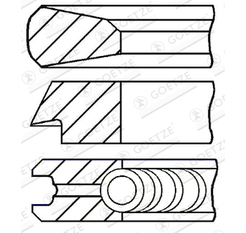 Sada pístních kroužků GOETZE ENGINE 08-119800-00