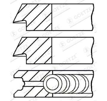 Sada pistnich krouzku GOETZE ENGINE 08-121700-00