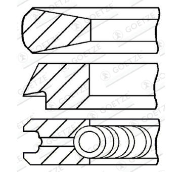 Sada pistnich krouzku GOETZE ENGINE 08-121800-00