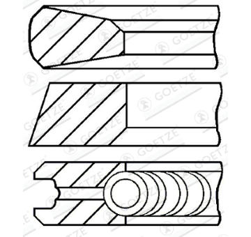 Sada pistnich krouzku GOETZE ENGINE 08-122100-00