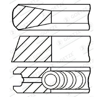 Sada pístních kroužků GOETZE ENGINE 08-122200-00