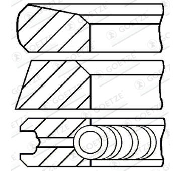 Sada pístních kroužků GOETZE ENGINE 08-123700-00