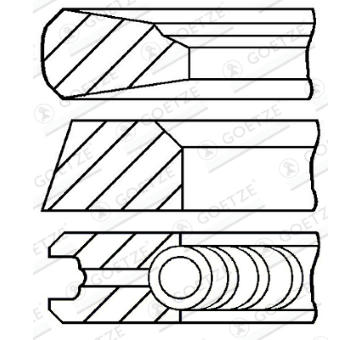 Sada pistnich krouzku GOETZE ENGINE 08-123800-00