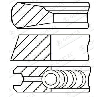 Sada piestnych krúżkov GOETZE ENGINE 08-123900-10