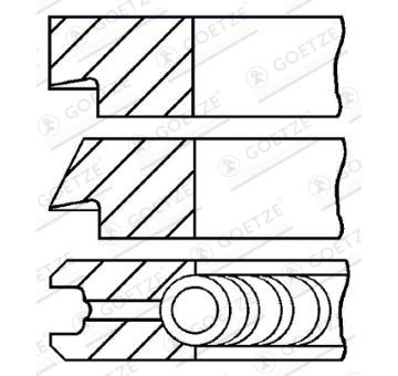Sada pistnich krouzku GOETZE ENGINE 08-124700-00