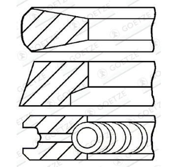 Sada pistnich krouzku GOETZE ENGINE 08-127700-00