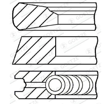 Sada pistnich krouzku GOETZE ENGINE 08-127907-00