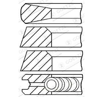 Sada pistnich krouzku GOETZE ENGINE 08-132100-10