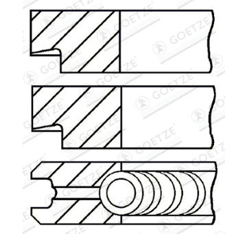 Sada pistnich krouzku GOETZE ENGINE 08-136200-00