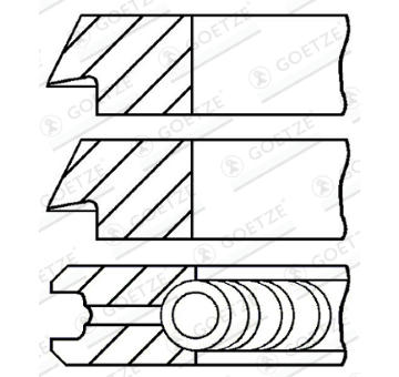 Sada piestnych krúżkov GOETZE ENGINE 08-140500-00