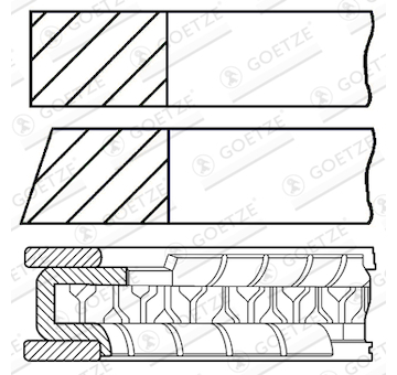 Sada pístních kroužků GOETZE ENGINE 08-144200-00