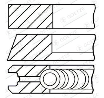 Sada pístních kroužků GOETZE ENGINE 08-145100-00