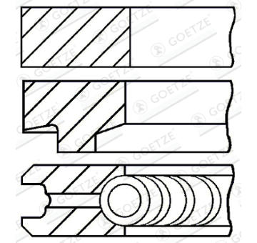 Sada pístních kroužků GOETZE ENGINE 08-146100-00