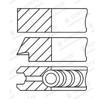 Sada pístních kroužků GOETZE ENGINE 08-148300-00