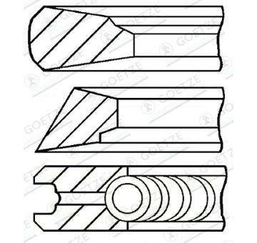 Sada piestnych krúżkov GOETZE ENGINE 08-155600-10