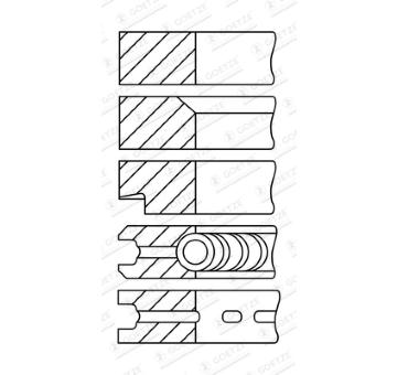 Sada pistnich krouzku GOETZE ENGINE 08-160807-00