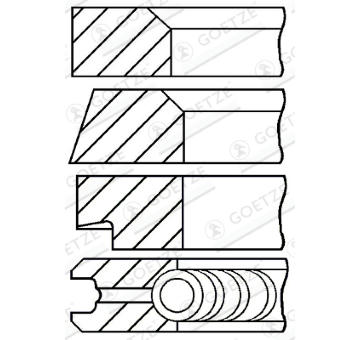 Sada pistnich krouzku GOETZE ENGINE 08-163600-00