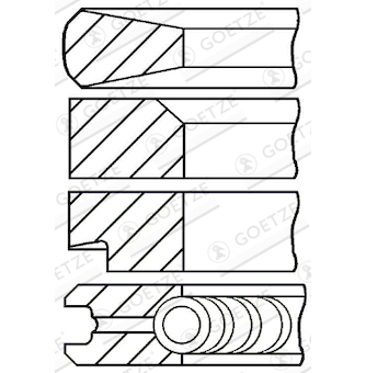 Sada pistnich krouzku GOETZE ENGINE 08-171200-10