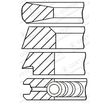 Sada pistnich krouzku GOETZE ENGINE 08-172507-00