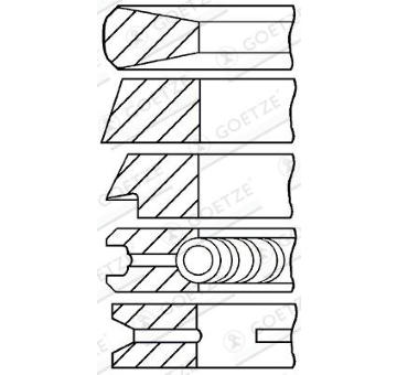 Sada piestnych krúżkov GOETZE ENGINE 08-174307-70