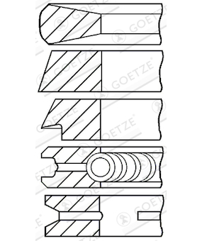 Sada pistnich krouzku GOETZE ENGINE 08-174311-10