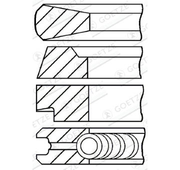 Sada pistnich krouzku GOETZE ENGINE 08-174607-10
