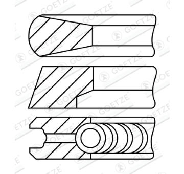 Sada pistnich krouzku GOETZE ENGINE 08-176000-10