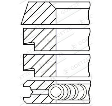 Sada pistnich krouzku GOETZE ENGINE 08-176300-00