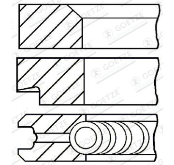 Sada piestnych krúżkov GOETZE ENGINE 08-176700-00