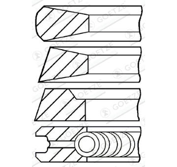Sada pistnich krouzku GOETZE ENGINE 08-178400-10