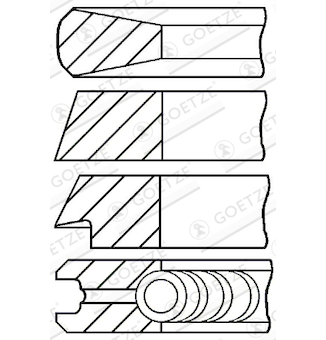 Sada pistnich krouzku GOETZE ENGINE 08-181000-00