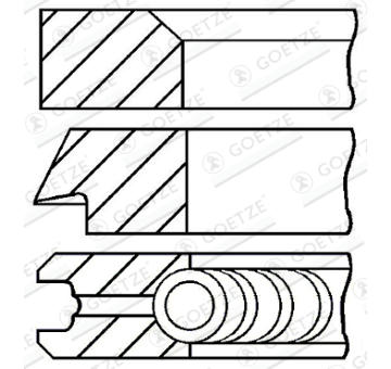 Sada pistnich krouzku GOETZE ENGINE 08-181407-10