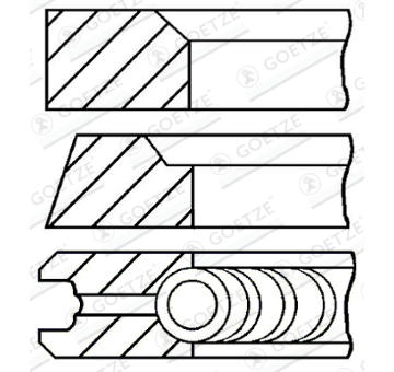 Sada pístních kroužků GOETZE ENGINE 08-182700-00