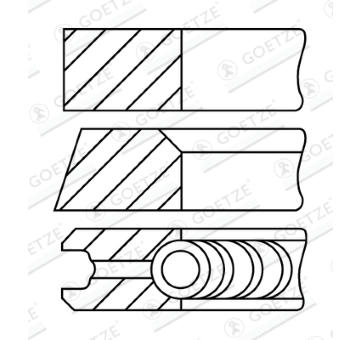 Sada piestnych krúżkov GOETZE ENGINE 08-183300-10