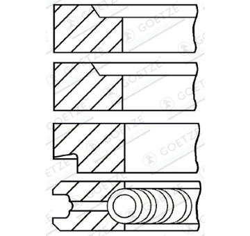 Sada pistnich krouzku GOETZE ENGINE 08-202400-10