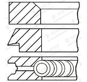 Sada pístních kroužků GOETZE ENGINE 08-203100-00
