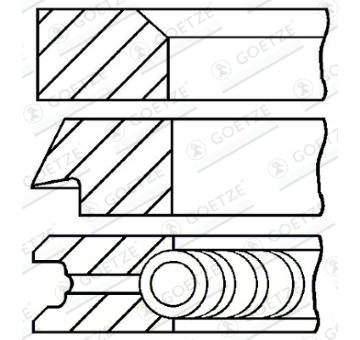 Sada pístních kroužků GOETZE ENGINE 08-203111-00