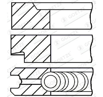 Sada pistnich krouzku GOETZE ENGINE 08-206808-00