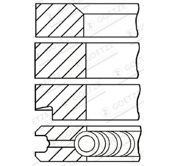 Sada piestnych krúżkov GOETZE ENGINE 08-207500-00