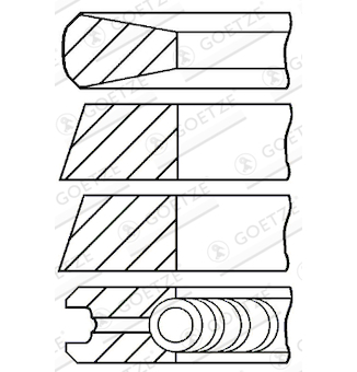 Sada pistnich krouzku GOETZE ENGINE 08-207800-10