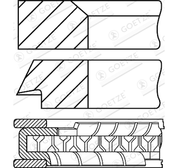 Sada pístních kroužků GOETZE ENGINE 08-214100-10