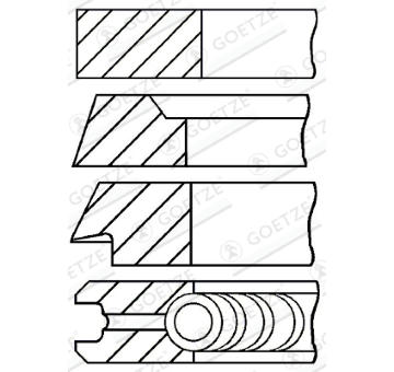 Sada piestnych krúżkov GOETZE ENGINE 08-214809-10