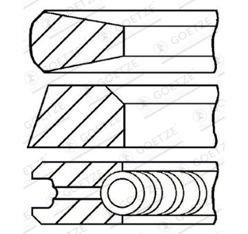 Sada pistnich krouzku GOETZE ENGINE 08-251300-10