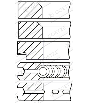 Sada pistnich krouzku GOETZE ENGINE 08-313400-00